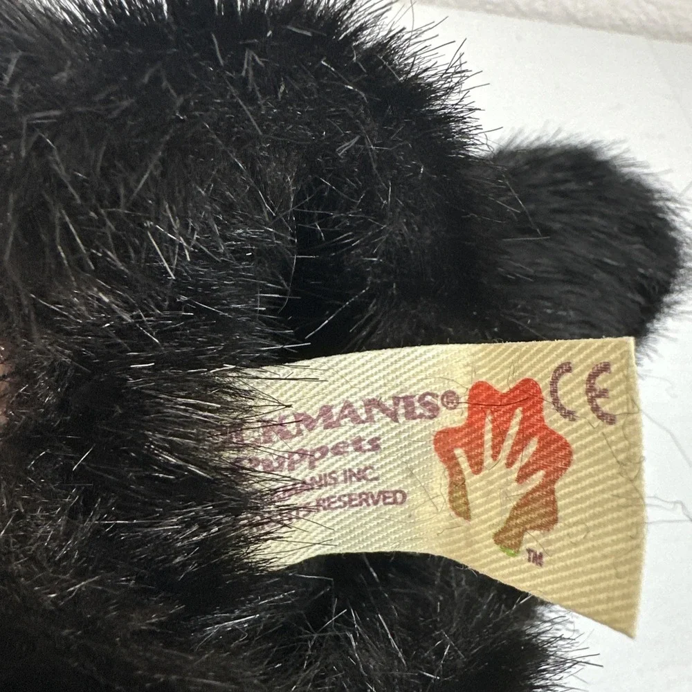 Folkmanis Baby Black Bear Plush Hand Puppet 9